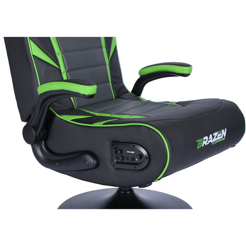 BraZen Panther Elite 2.1 Bluetooth Surround Sound Gaming Chair, Green