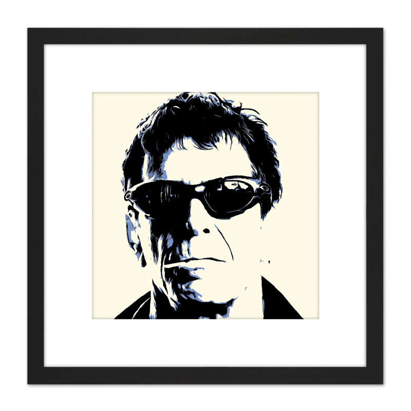 Lou Reed Smoking Musician Rock Star Legend 1 Piece Single Picture Frame Wall Art