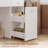 Large Vanity Desk With Pull-out Led Mirror And Power Outlet, Makeup Table With Rolling Makeup Cart, Crystal Handles, Modern White