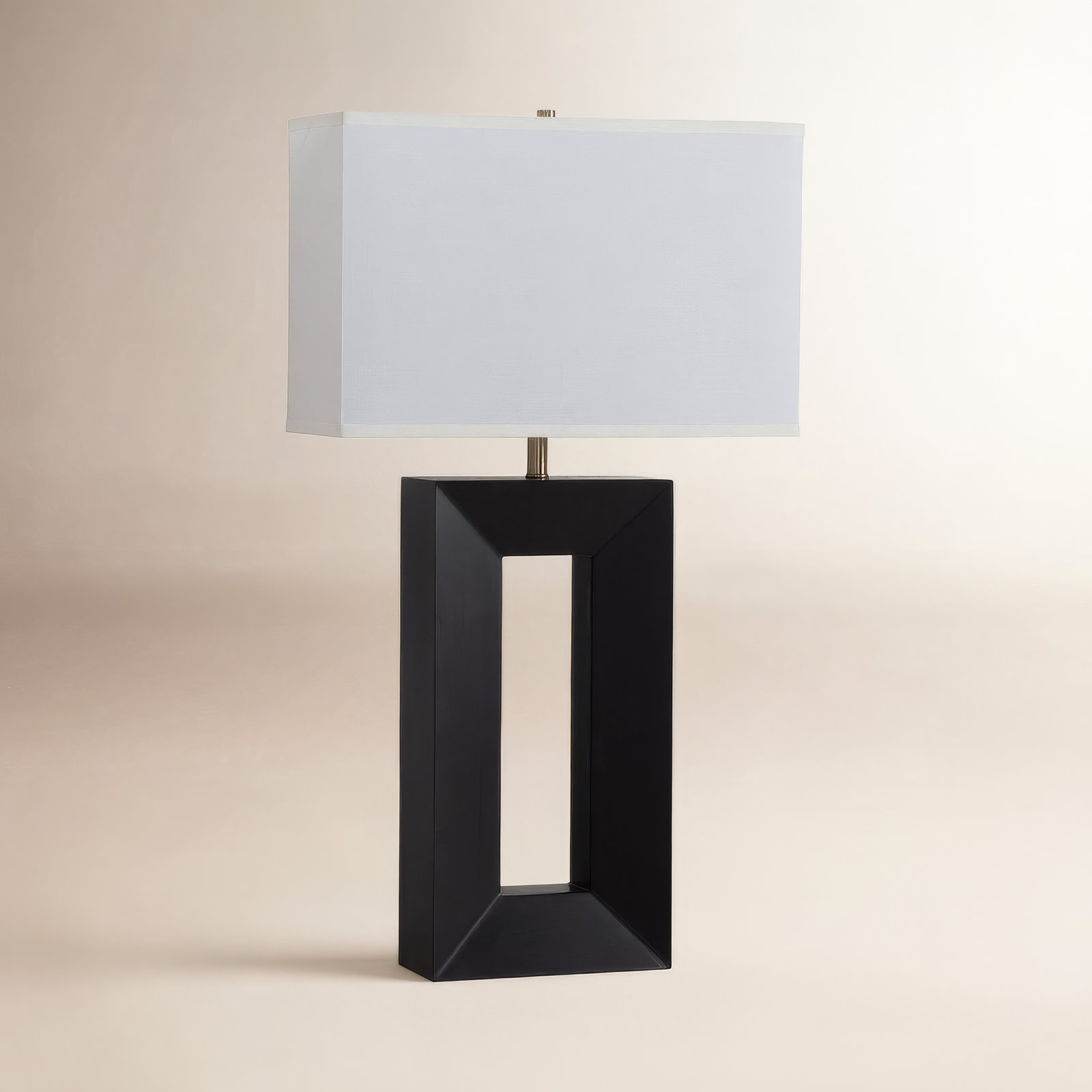 Julie Linen Table Lamp, Ebony