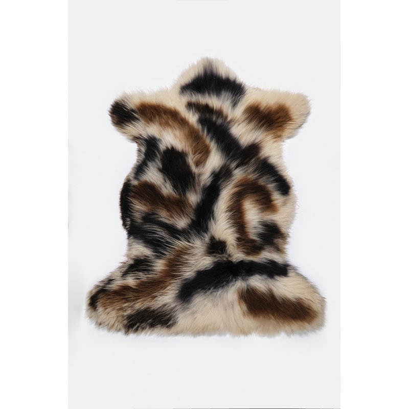 Aaleiah Sheepskin Hand Woven Area Rug, Novelty 75cm x 100cm