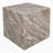 Felix 15" Minimalist Marble Cube End Table, Natural Gray Beige Stone Square Block Side Table, Solid Glossy Living Room Accent Pedestal-1724381820-1745844360