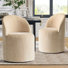 Chaise roulante rembourrée roulante en chenille avec roulettes cachées (ensemble de 2)