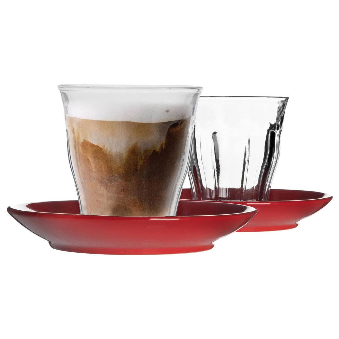 Duralex - Picardie Mismatched Coffee Cup & Saucer - 220ml