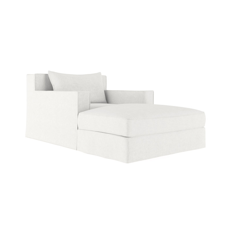 Mulberry Chaise Lounge, Plush Velvet Silver Streak, Weathered