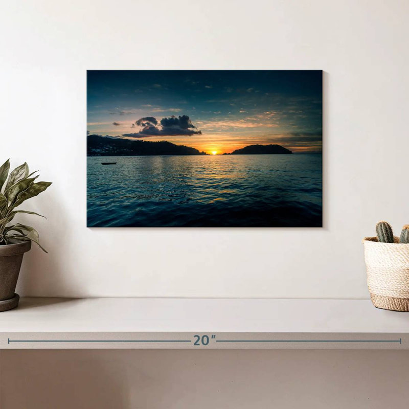 Coucher de soleil Gillard Cumberland Bay, H 8 po x l 12 po