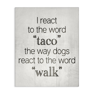 Funny React To Taco Canvas Wall Art by Daphne Polselli