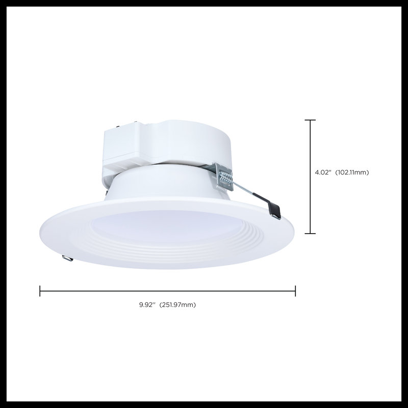 25.5W Field Selectable LED 8-Inch Commercial Downlight Dual Dimming Round 120-347V
