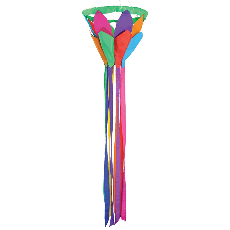 39" Lotus Flower Windsock, Pink/Green/Red/Purple