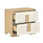 Table de chevet contemporaine à 2 tiroirs avec meubles de chambre à coucher en bois 1pc