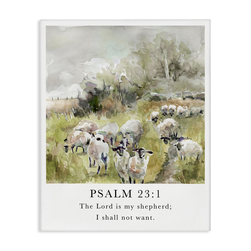 «My Shepherd Psalm», art mural sur toile par Carol Robinson, H 30 po x l 24 po