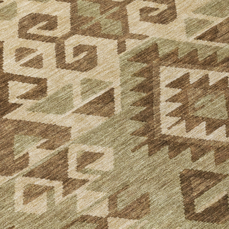 Tapis sud-ouest chantille lavable à la machine intérieur / extérieur ACN2959, Moka, 3 pi x 5 pi