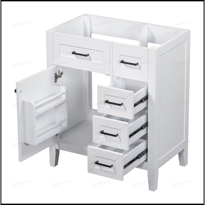 Meuble-lavabo en bois 30 po sans base de lavabo seulement, Blanc