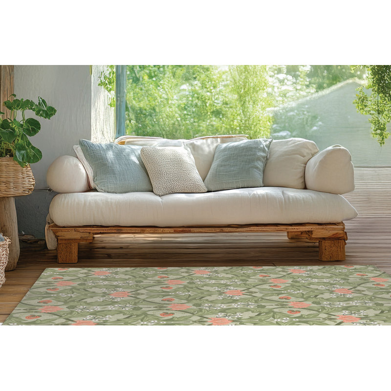 Tapis d'extérieur Ogee Leaf, Rectangulaire 8 pi x 10 pi