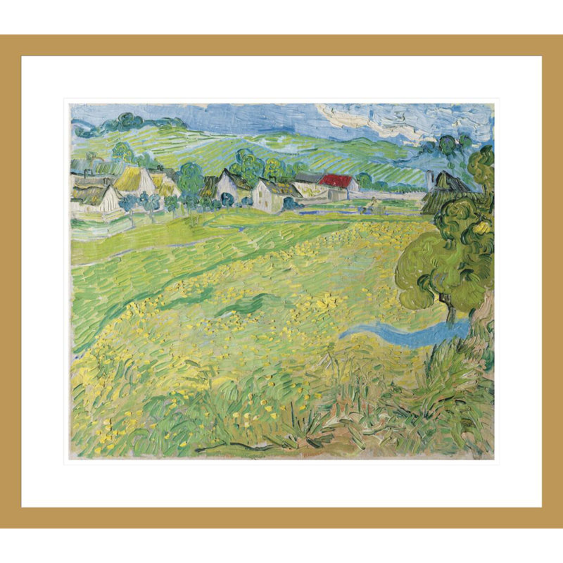 «Les Vesseots a Auvers» par Vincent van Gogh, impression giclée encadrée, H 23,5 po x l 26,81 po