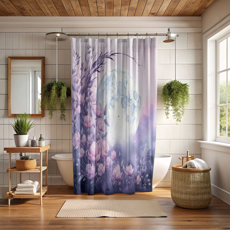 Cosmic Dream - 1 Piece Standard Shower Curtain, 74"H x 71"W