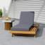 Ensemble de chaises longues, espace disponible d'un côté, bois d'acacia avec coussins de salon résistants à l'eau (4 po d'épaisseur)-40036070-40036065