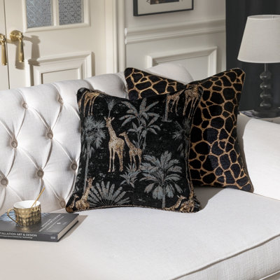 Housse de coussin en chenille 1 pièce à motif de chenille 20 po x 20 po pour canapé, canapé, salon, chambre à coucher