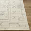 Rectangle Tobbie Geometric Hand Woven Flatweave Wool Area Rug in Pearl-866073193
