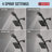 Square 2-in-1 Dual Shower Head with 5-Setting HandHeld Spray 1.75 GPM Matte Black-117545944