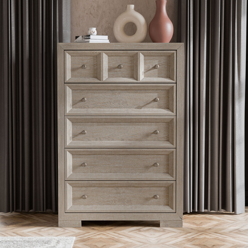 Schell 5-Drawer Chest, Beige