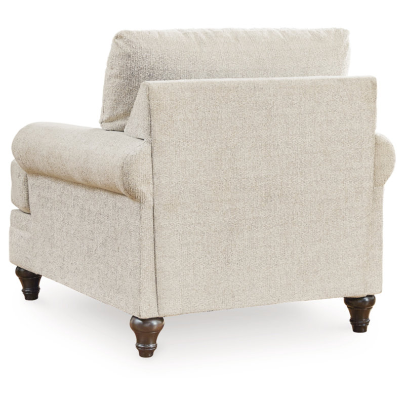 Beige Chevron 42'' Contemporary Accent Chair in Manufactured Wood