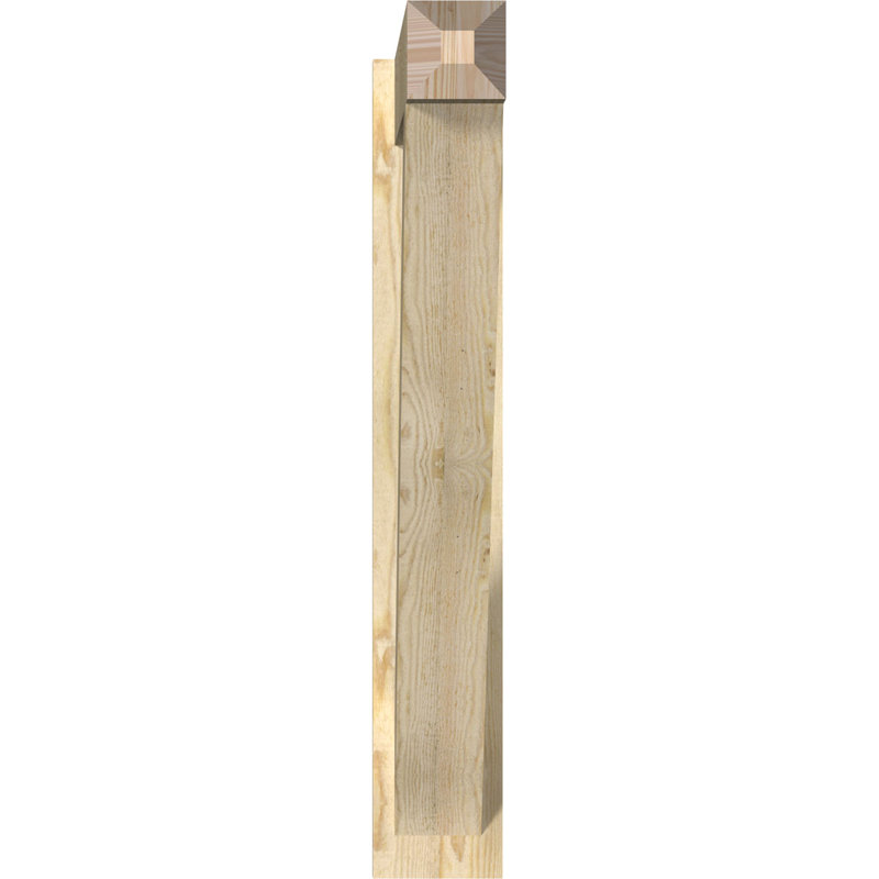 Artisan traditionnel en bois rustique, Sapin Douglas de 6 po (sciage brut), P 34 po x H 38 po