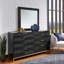 Commode double 8 tiroirs avec miroir Leshia
