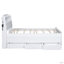 Lit plateforme avec tête de lit à DEL avec rangement, lit gigogne simple et 3 tiroirs (lit)-1470722754