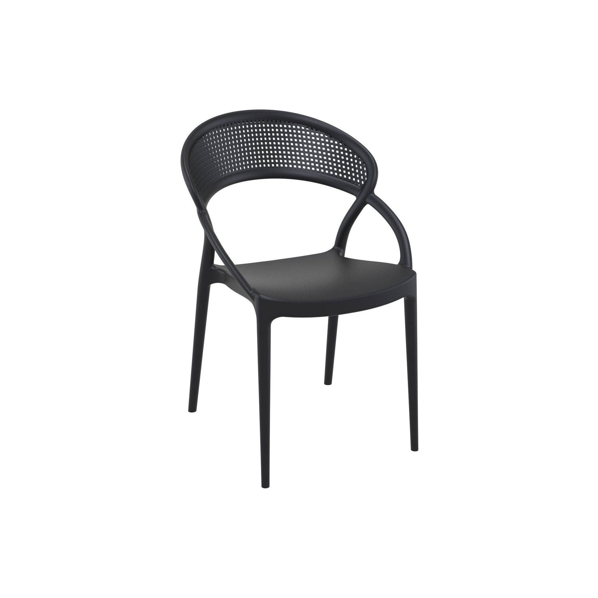 Farrah Patio 3 Piece Bistro Set, Black