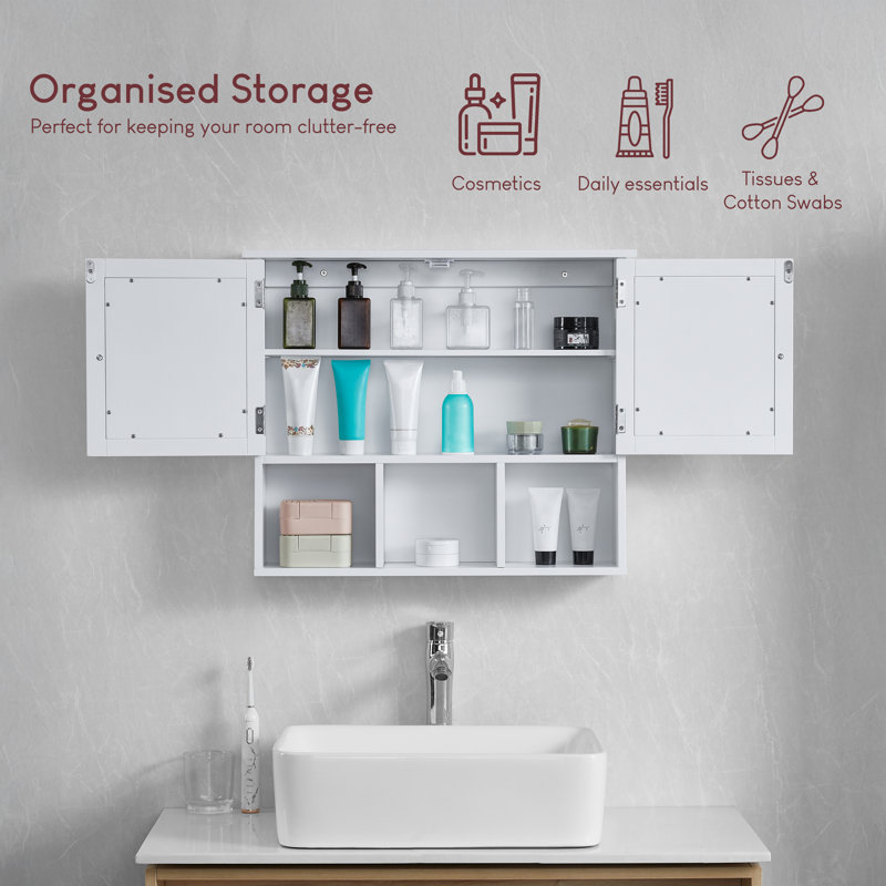 60cm x 50cm Surface Mount Mirror Cabinet