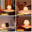 Lampe de bureau translucide en verre rose