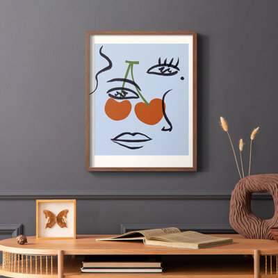 Cherry Baby I Framed Print - Solid Wood
