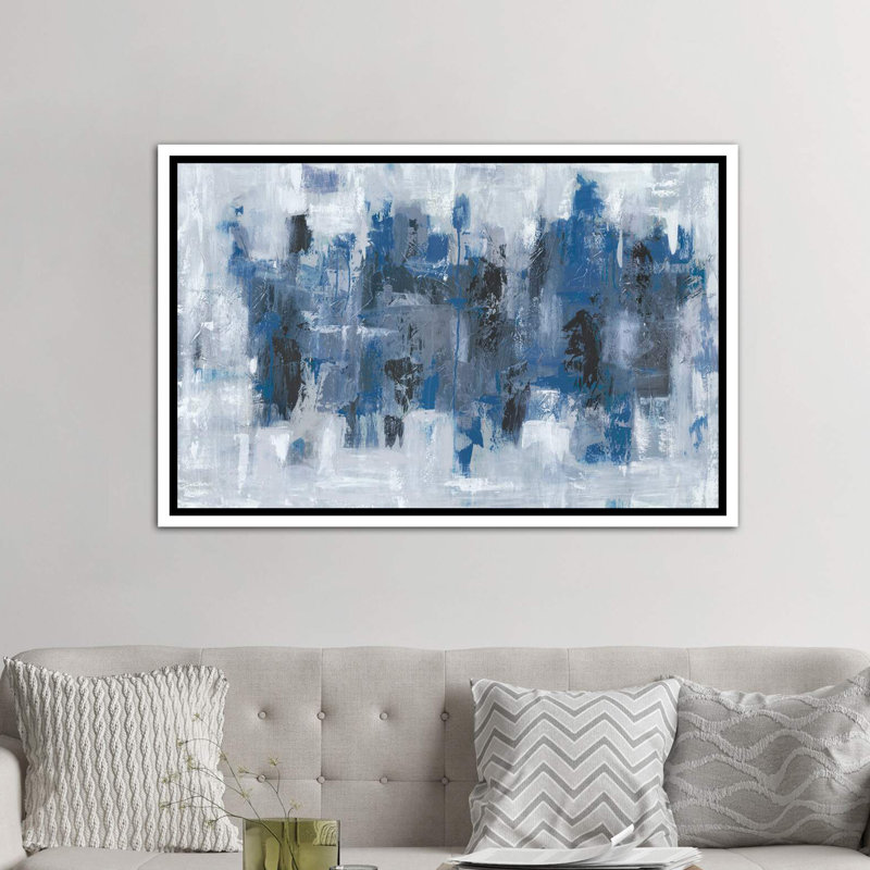 « midtown moonlight » par emma bell, reproduction d’art, H 32 po x l 48 po x P 1,5 po, Toile blanche encadrée