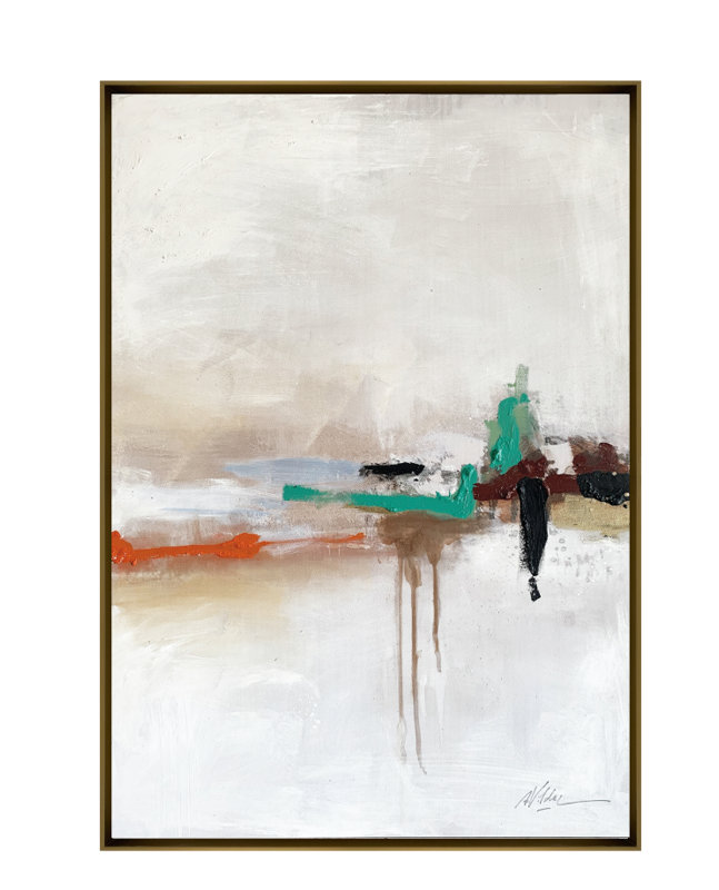 Formelle 1 Piece Single Picture Frame Painting, 180 cm H x 94 cm W, Golden