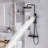 Round Rainfall Shower System, 10" Head, 3-Function Handheld, Matte Black, High Pressure, Anti-Limescale-125033880