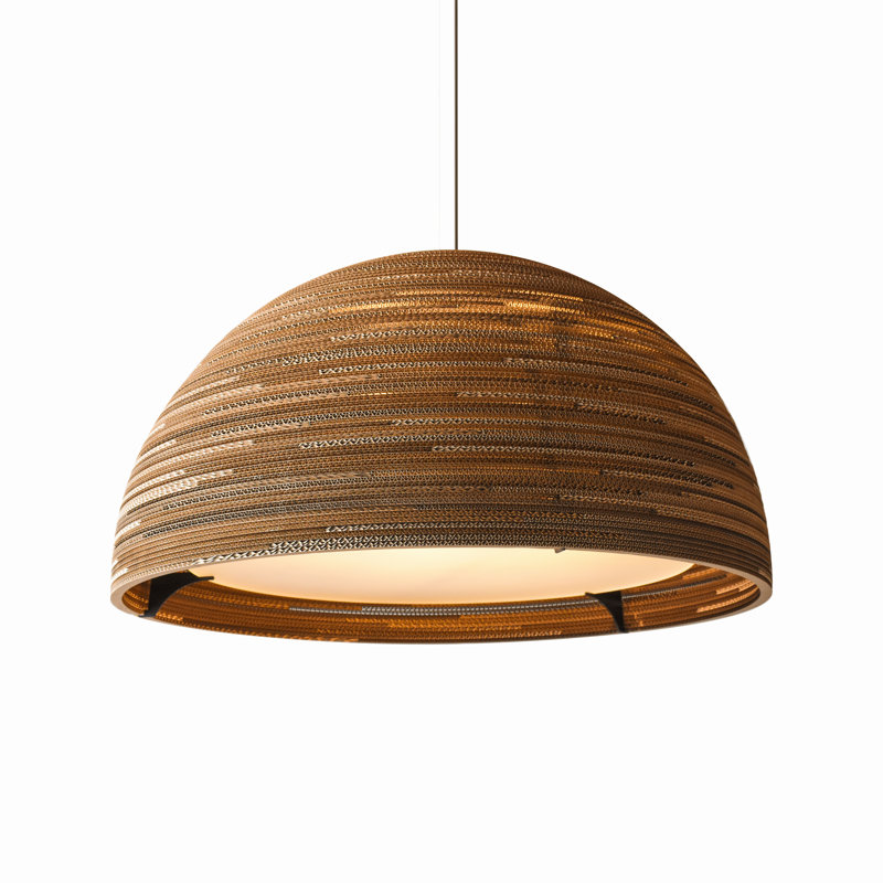 Luminaire suspendu Scraplights Dome 36 naturel, Naturel