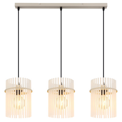 Suelyn 3 - Light Natural Geometric Pendant