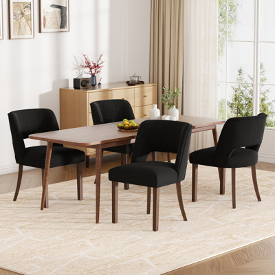 Upholstered Solid Wood Dining Side Chair