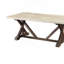 Plateau en marbre blanc et table basse espresso patiné