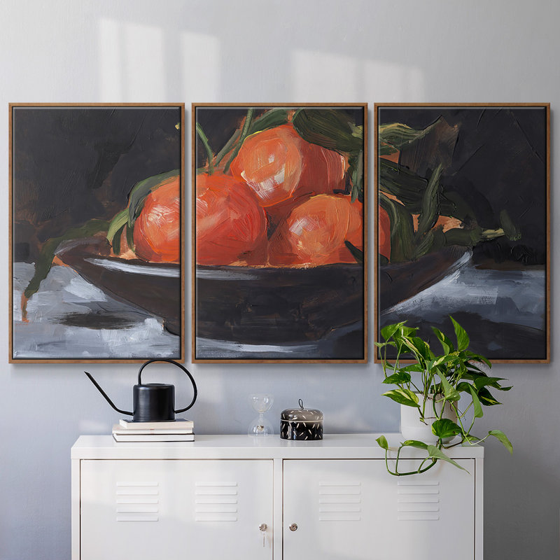 Assiette à fruits II 3 pièces, Noyer, H 24 po x l 48 po x P 2 po