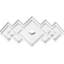 Médaillon de plafond contemporain en PVC de qualité architecturale l 10 po x H 6 5/8 po x P 1 po x P 3 po x P 1 po-36078083