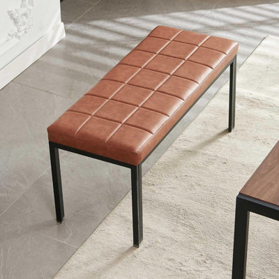 Banc rembourré en similicuir Combray