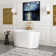 47'' x 27'' Freestanding Soaking Acrylic Bathtub with Side Drain