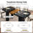 Javier 63W Modern Invisible Stretch Panel Dining Table with  Arc Cylindrical Legs-861976355