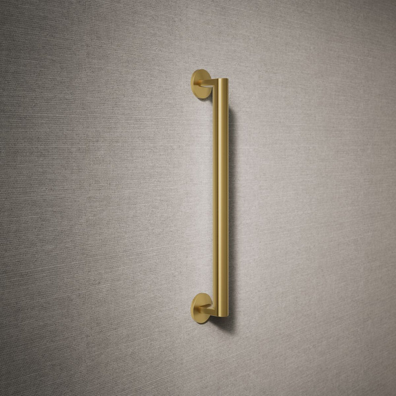 Components In Grab Bar, 18" W, Vibrant Brushed Moderne Brass