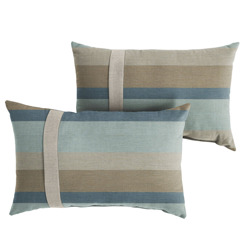  Indoor/Outdoor Lumbar Pillow, 12" x 24"