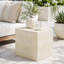 Table d'appoint en faux travertin cube MGO - pré-assemblée, capacité de 80 lb