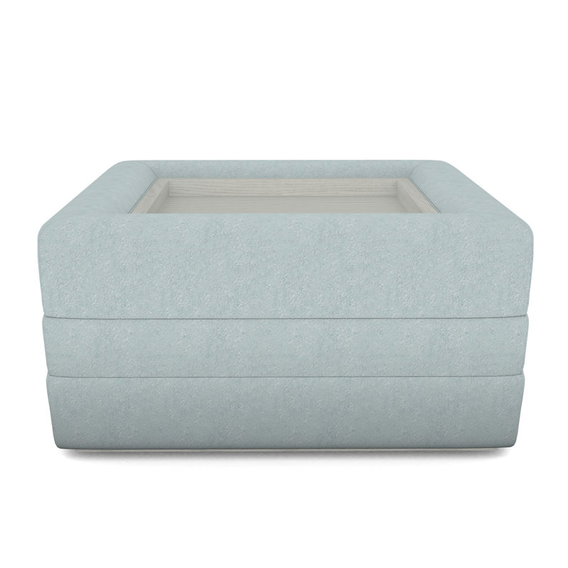 Boyden Ottoman with Wood Tray, Casa Blanca, Ian Haze
