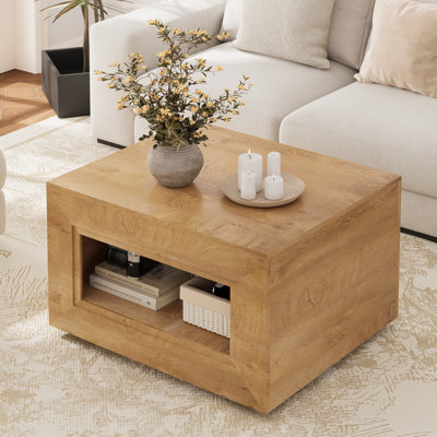 LED Lift-Top Square Coffee Table